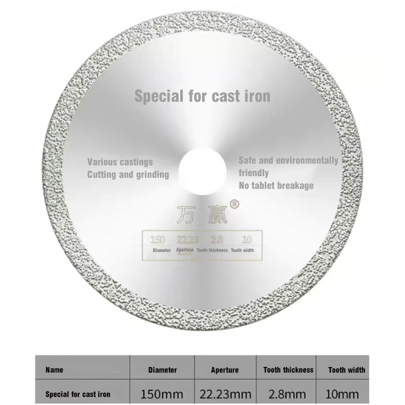 Brazed Cast Iron Ground Cutting Saw Blades